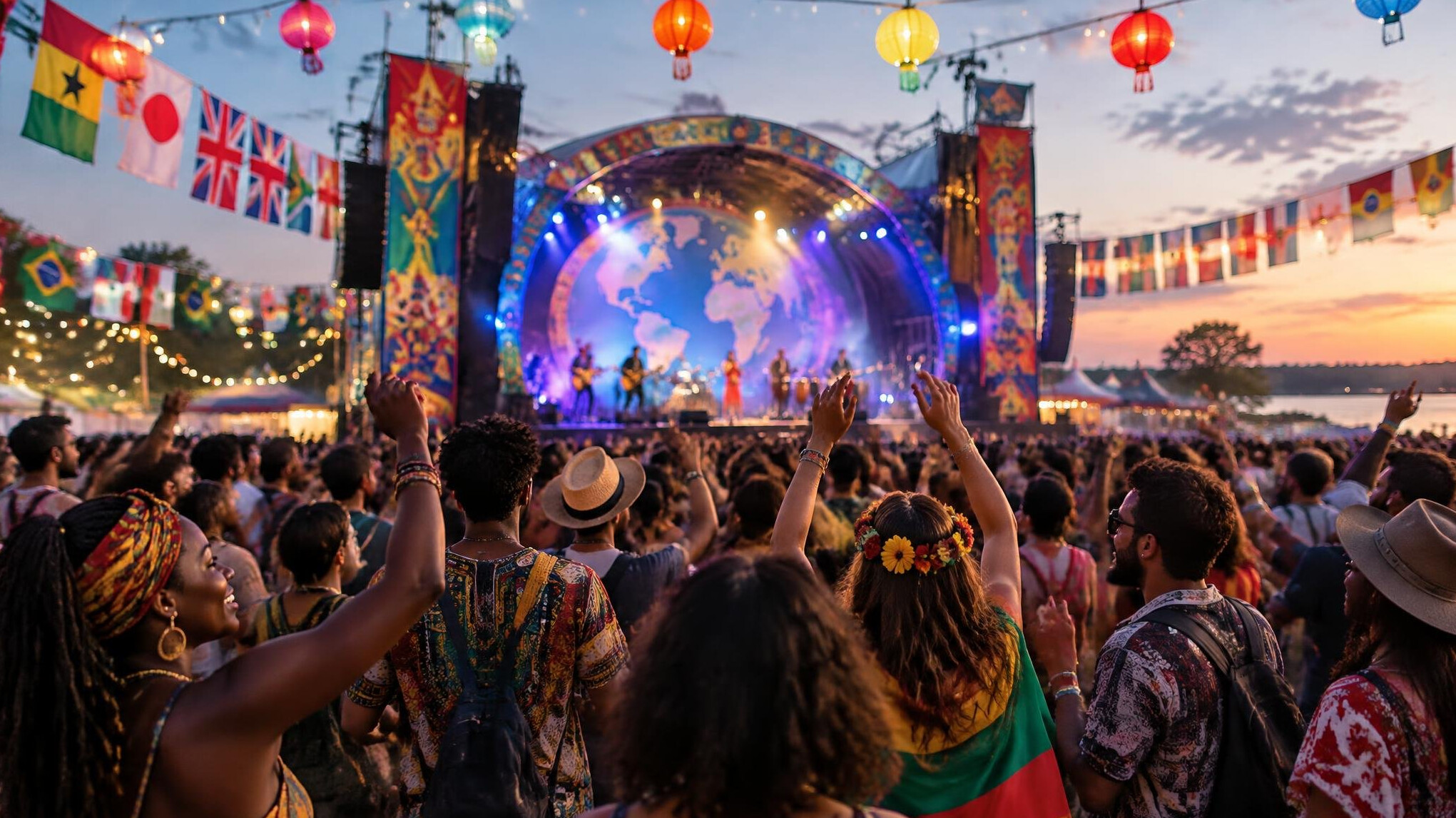 world music festival crowd