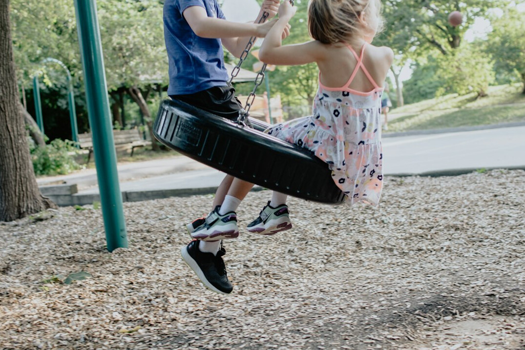 kids playing in park