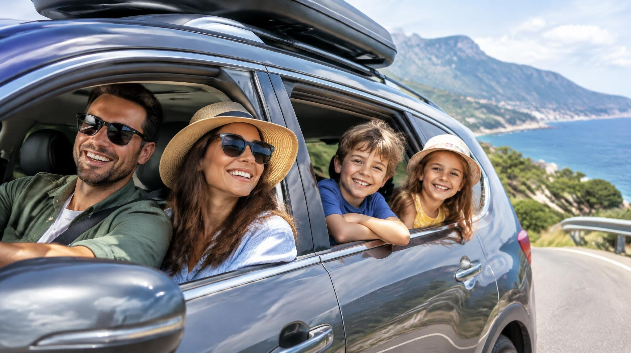 family traveling with kids on vacation